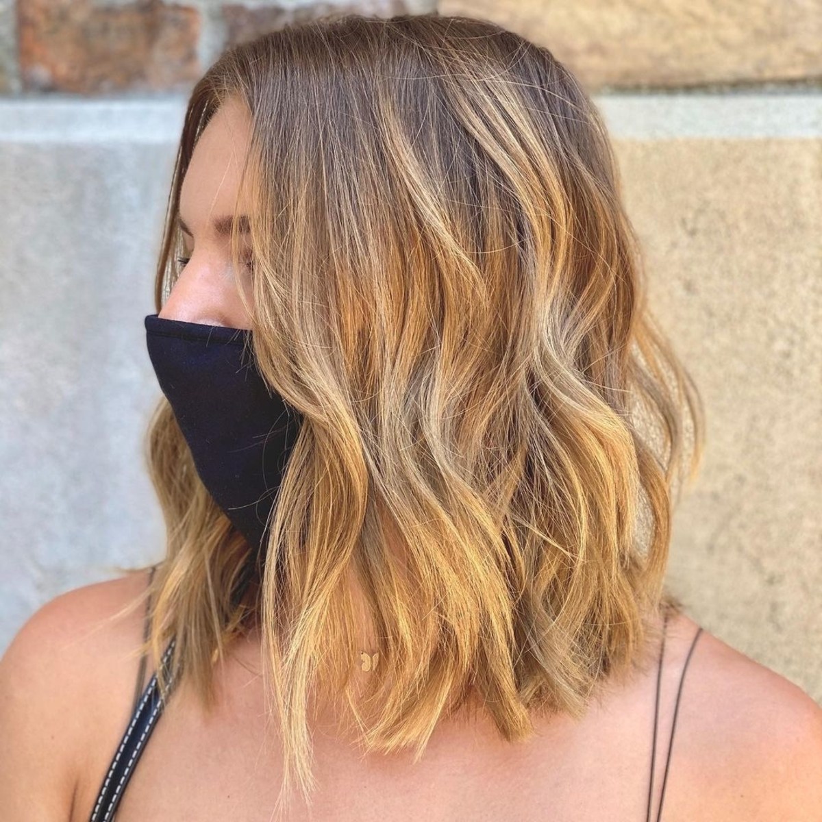 choppy lob haircut