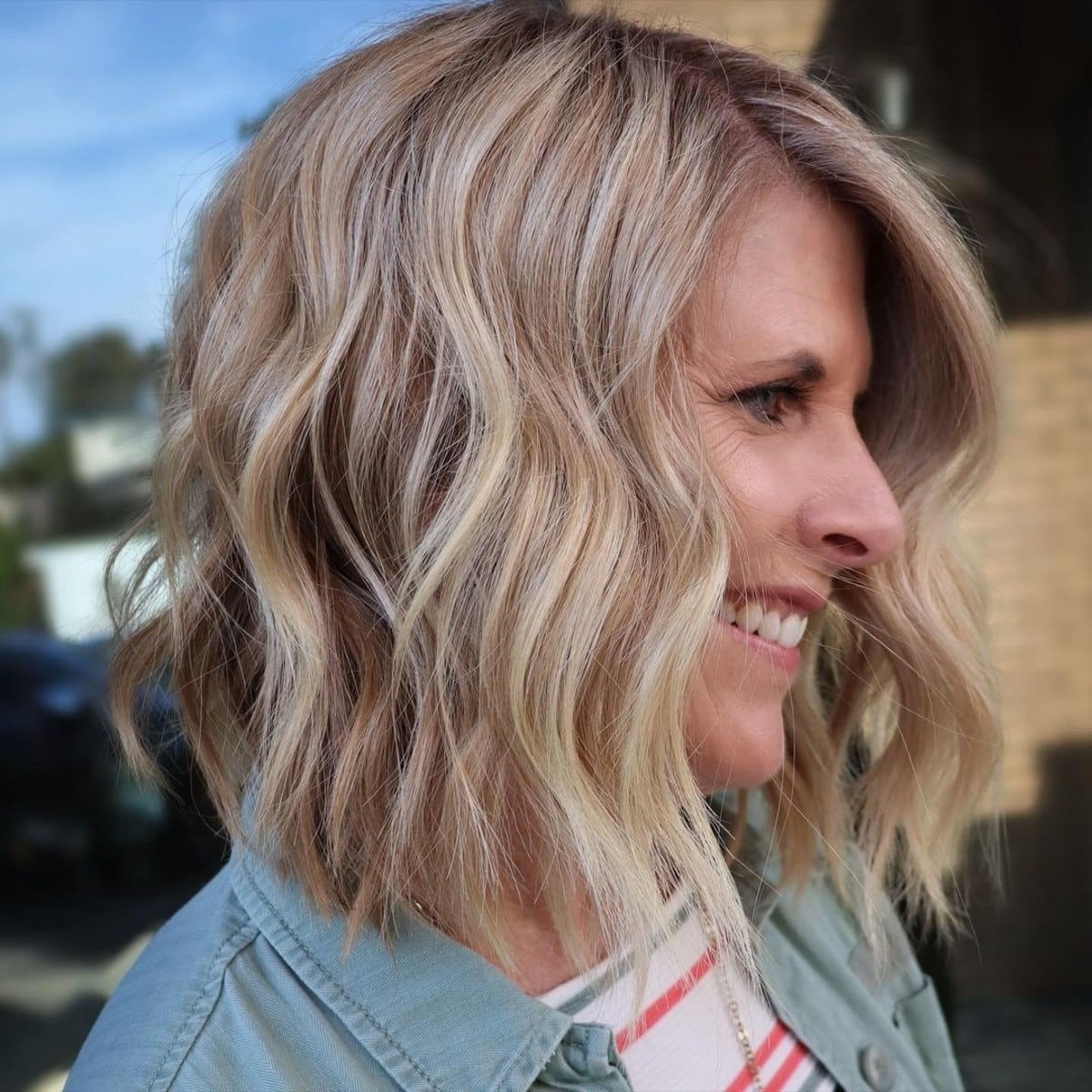 choppy textured lob