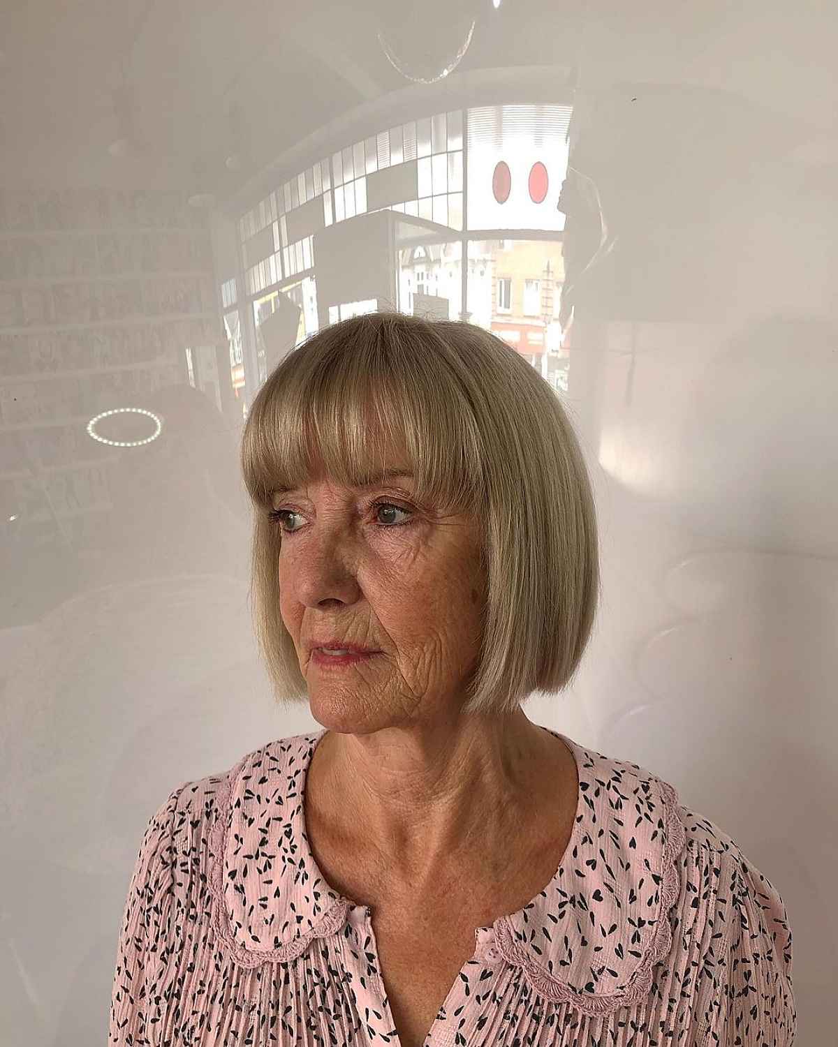 classic bob with bangs for women passed their 60s 1