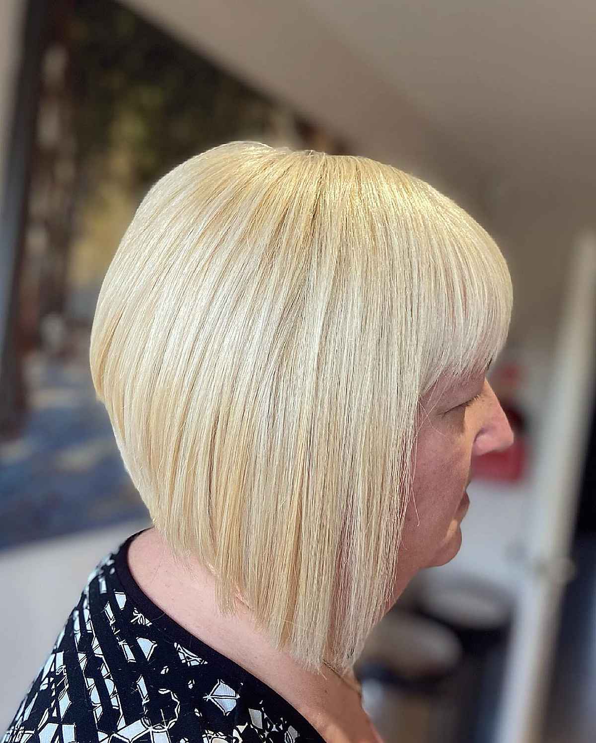 classic inverted bob for women in their sixties 1
