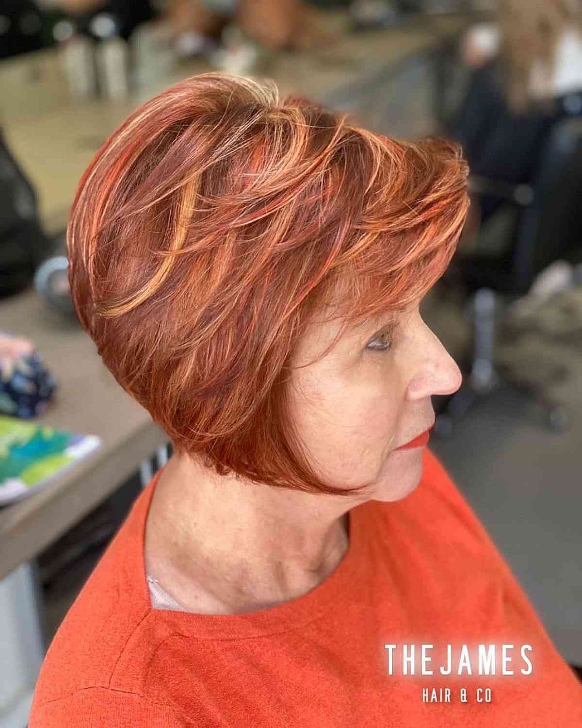 feathered pixie bob with layers for women over the age of 60