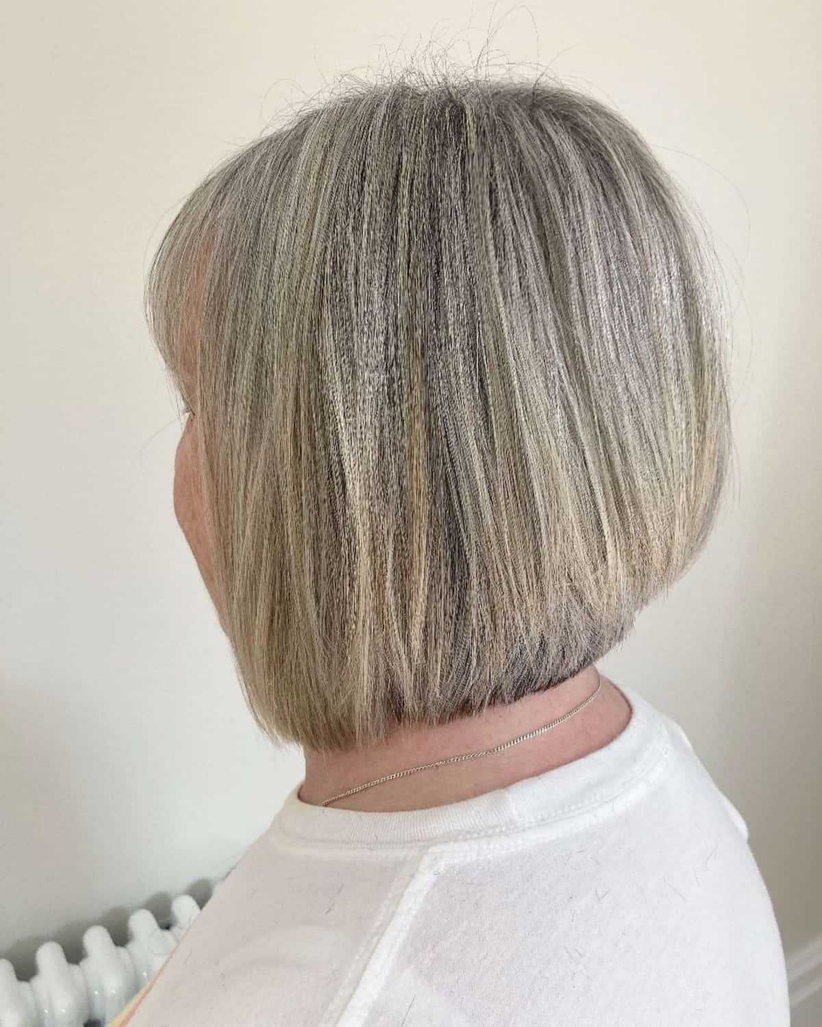 gray graduated bob for senior women 1