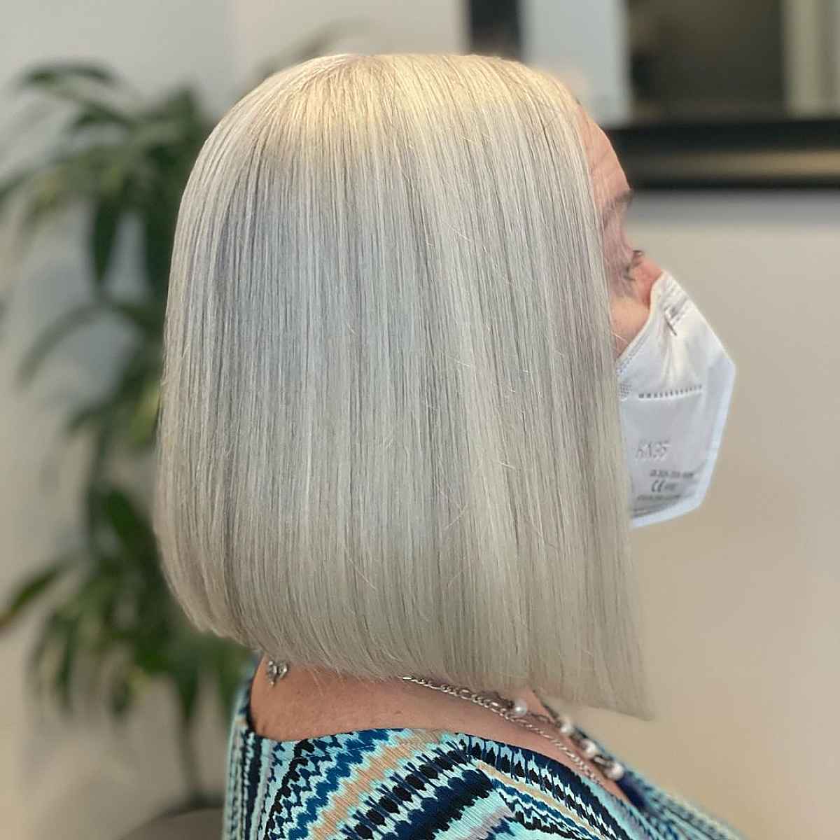 long and sleek concave bob cut for ladies past 60 years old