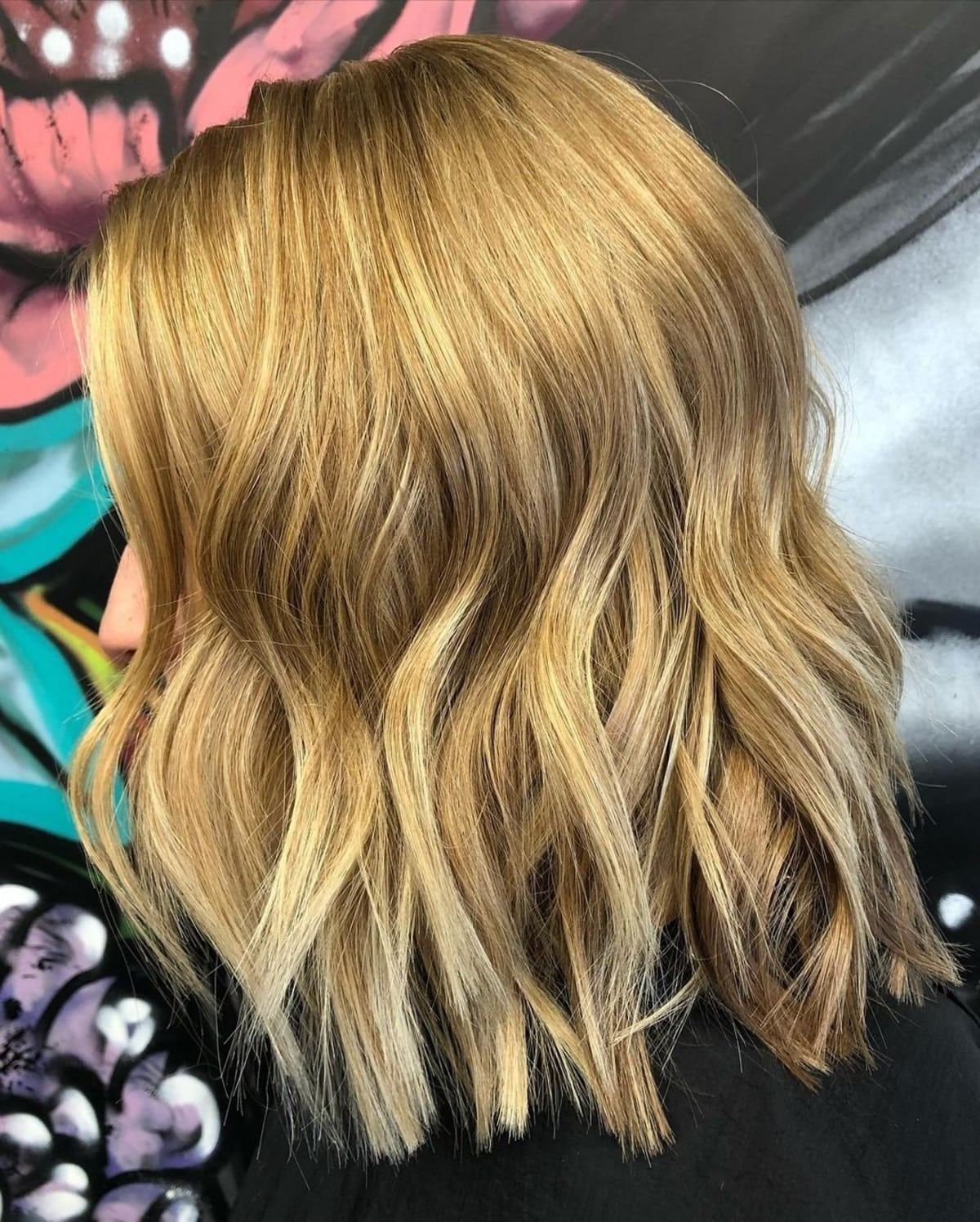 long blonde choppy bob