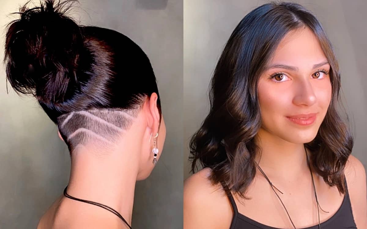 long bob with an undercut