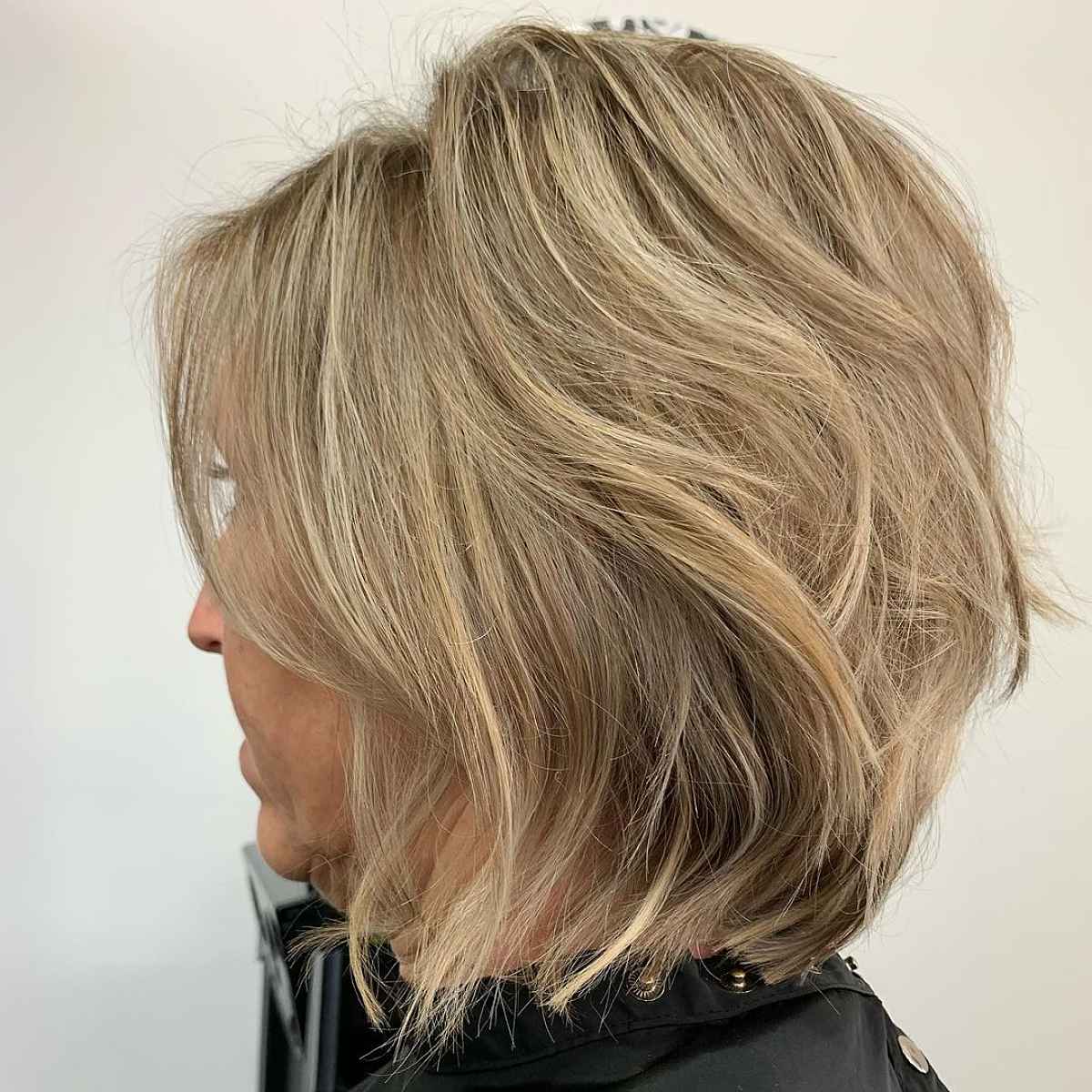 long bob with long layers for women over 60 1