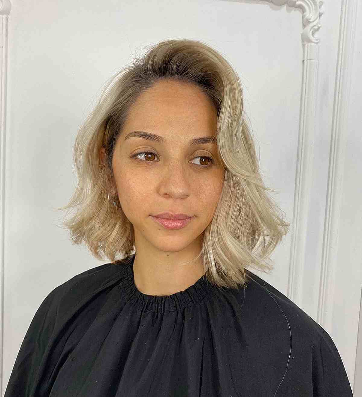 long side parted bob hairstyle