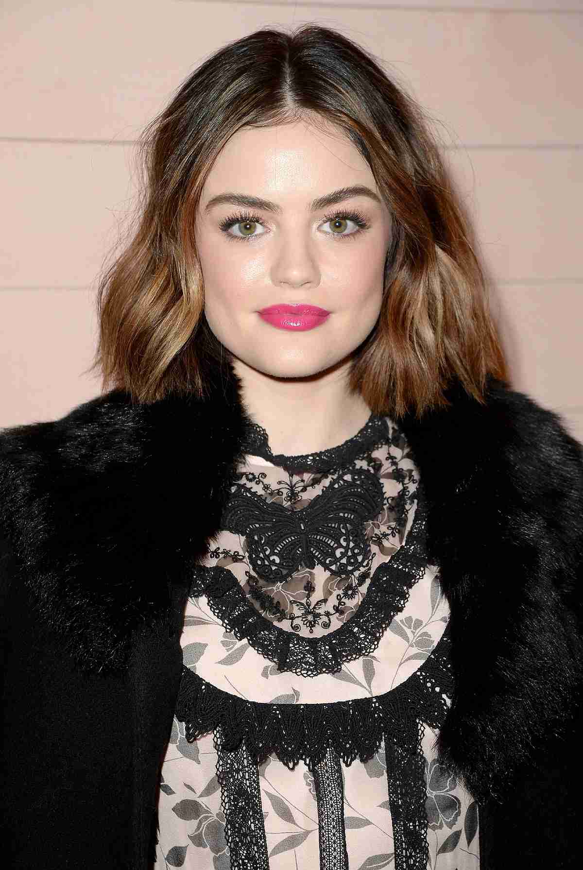 lucy hale long bob haircut