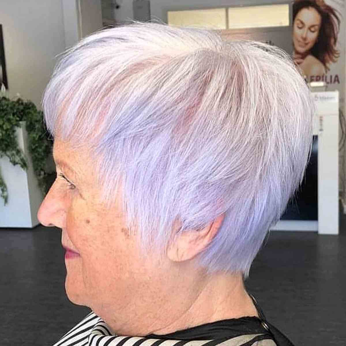 mature tapered bob cut for 60 year olds with thin hair