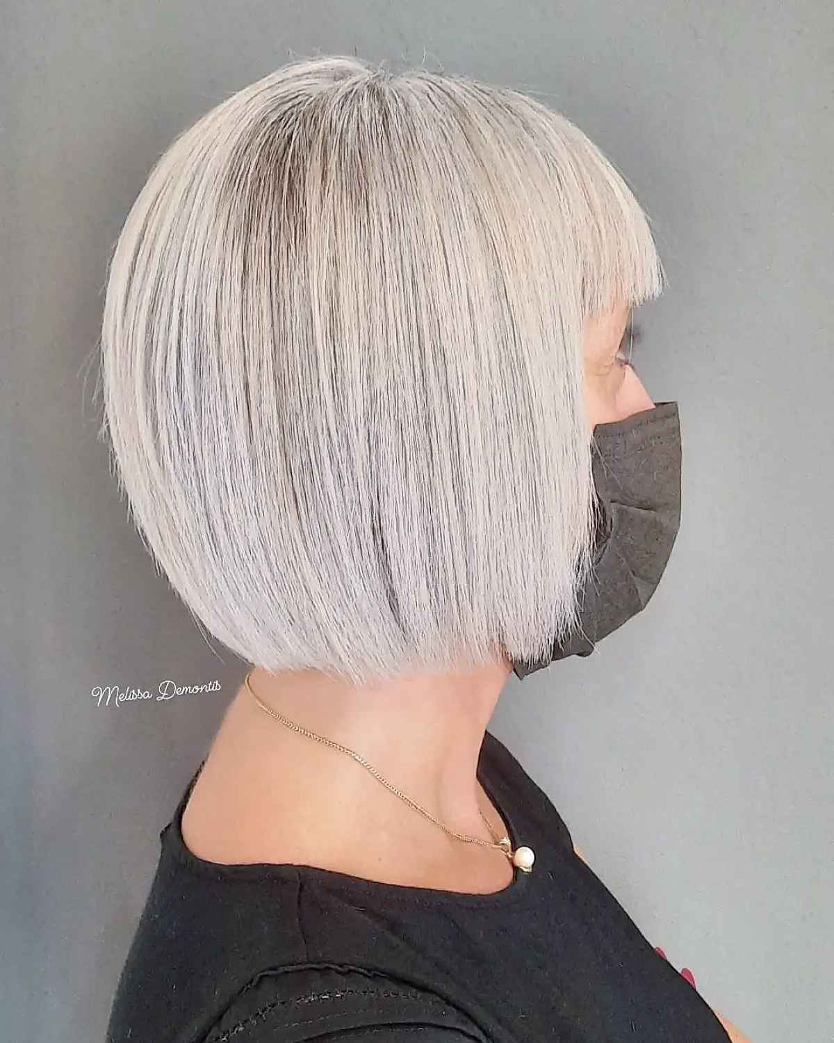 mod short bob with bangs