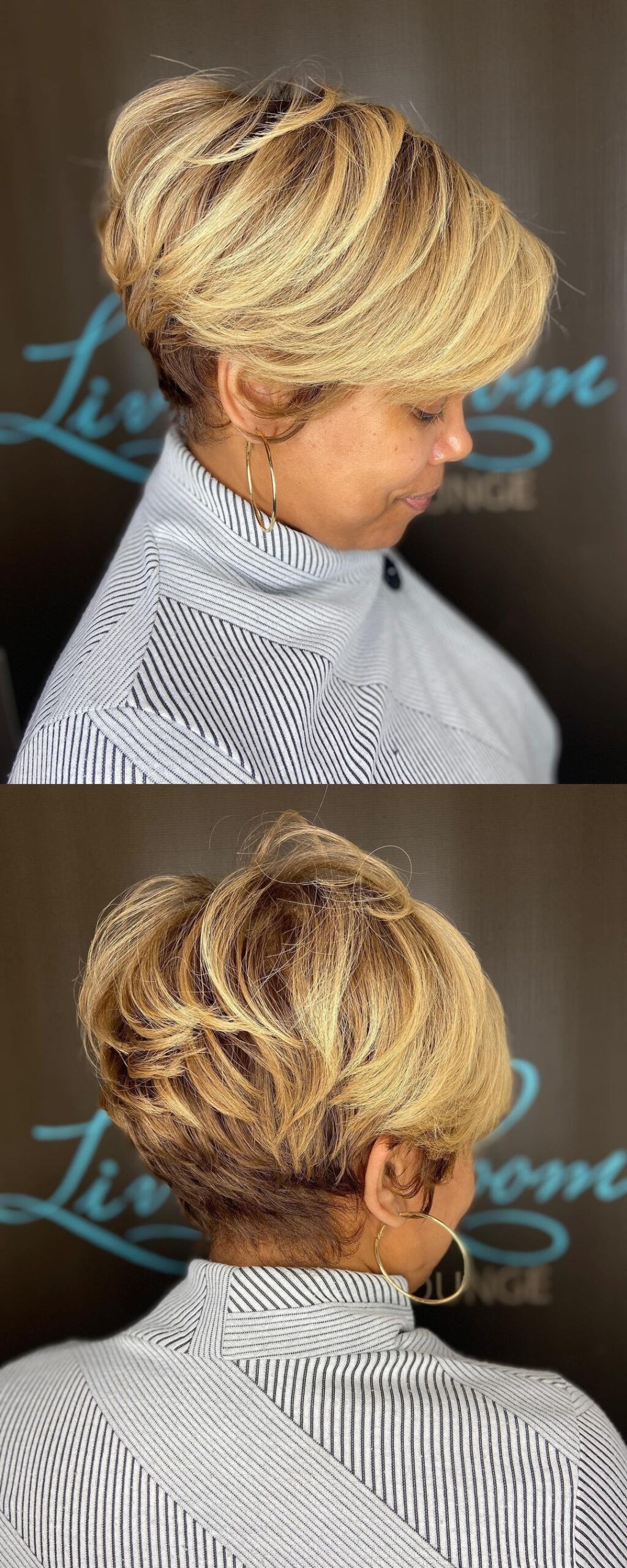 short layered pixie for black women 60 plus
