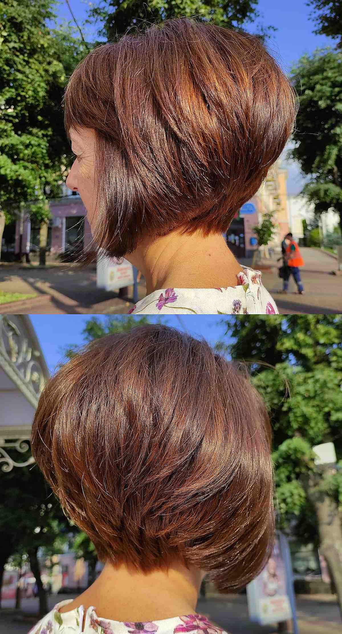 short stacked bob for women over 60