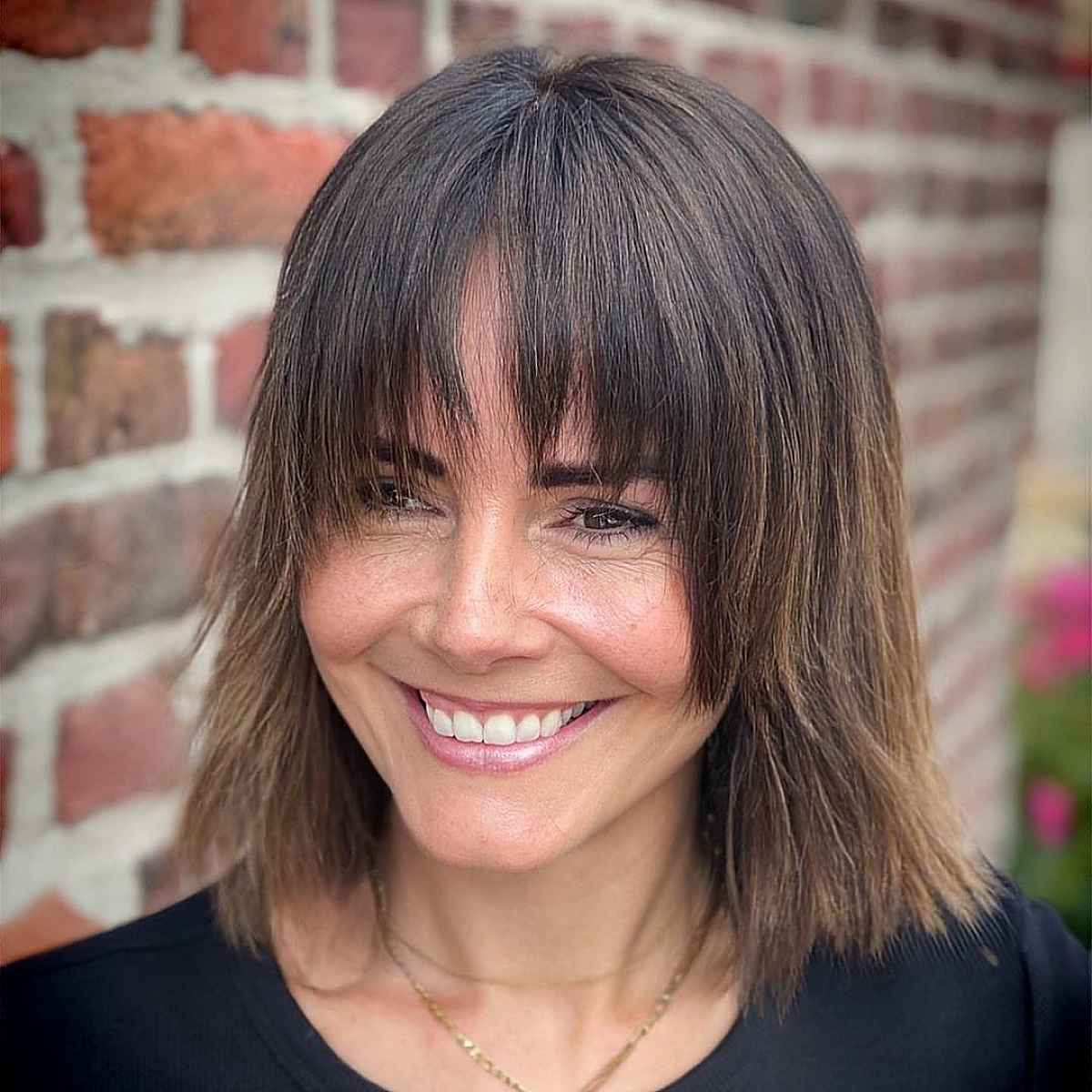 short to medium length choppy cut