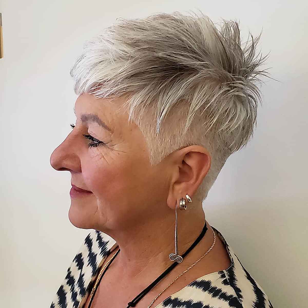 spiky pixie for edgy women in their sixties