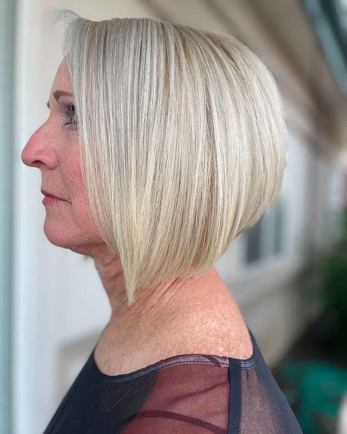 stacked bob for a sixty year old woman 1
