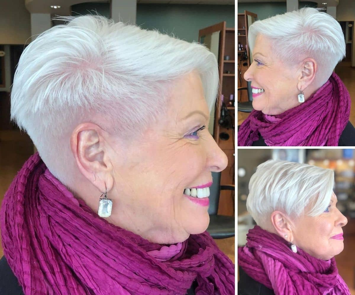 the low maintenance pixie undercut for sixty year old women