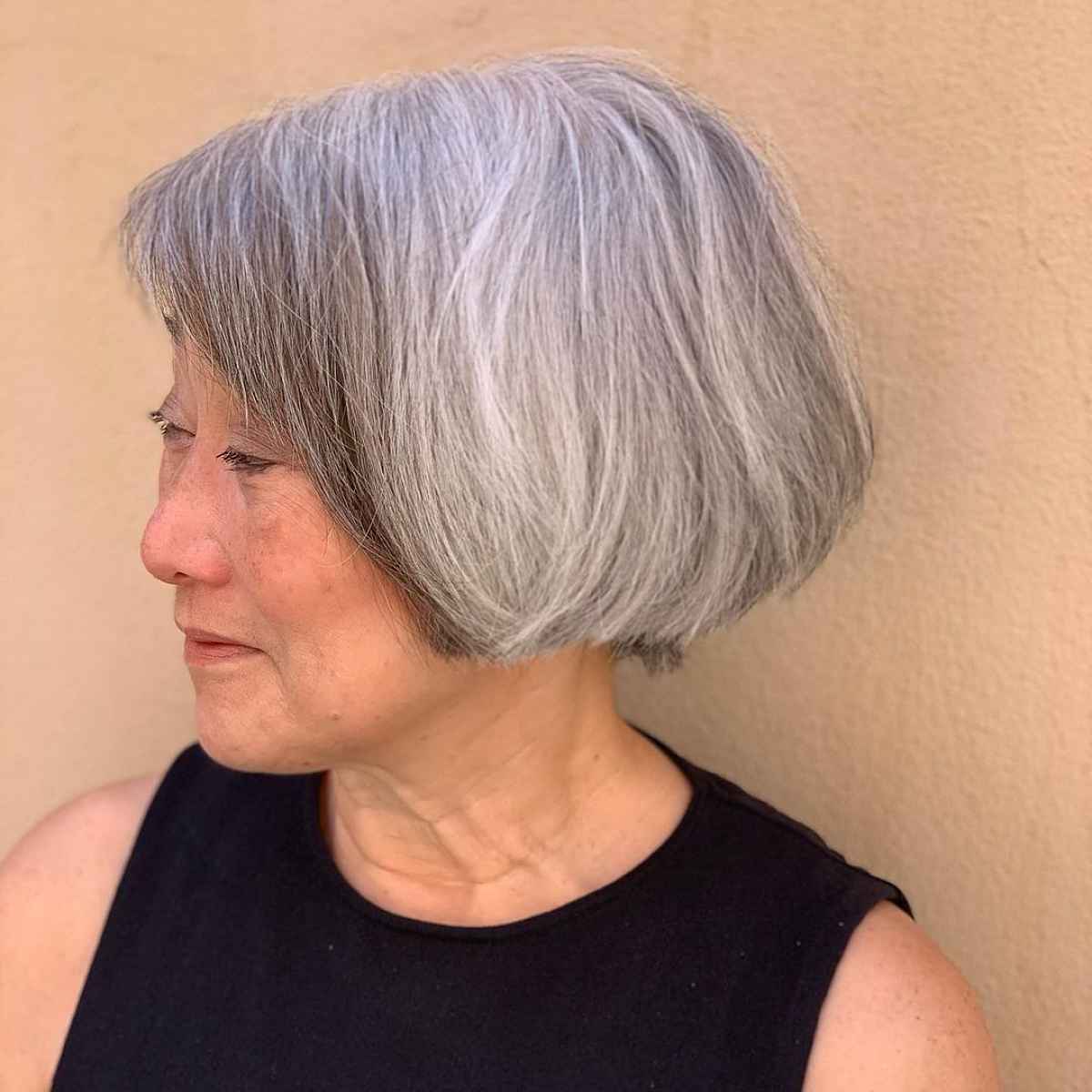 wash and wear bob for women over sixty 1