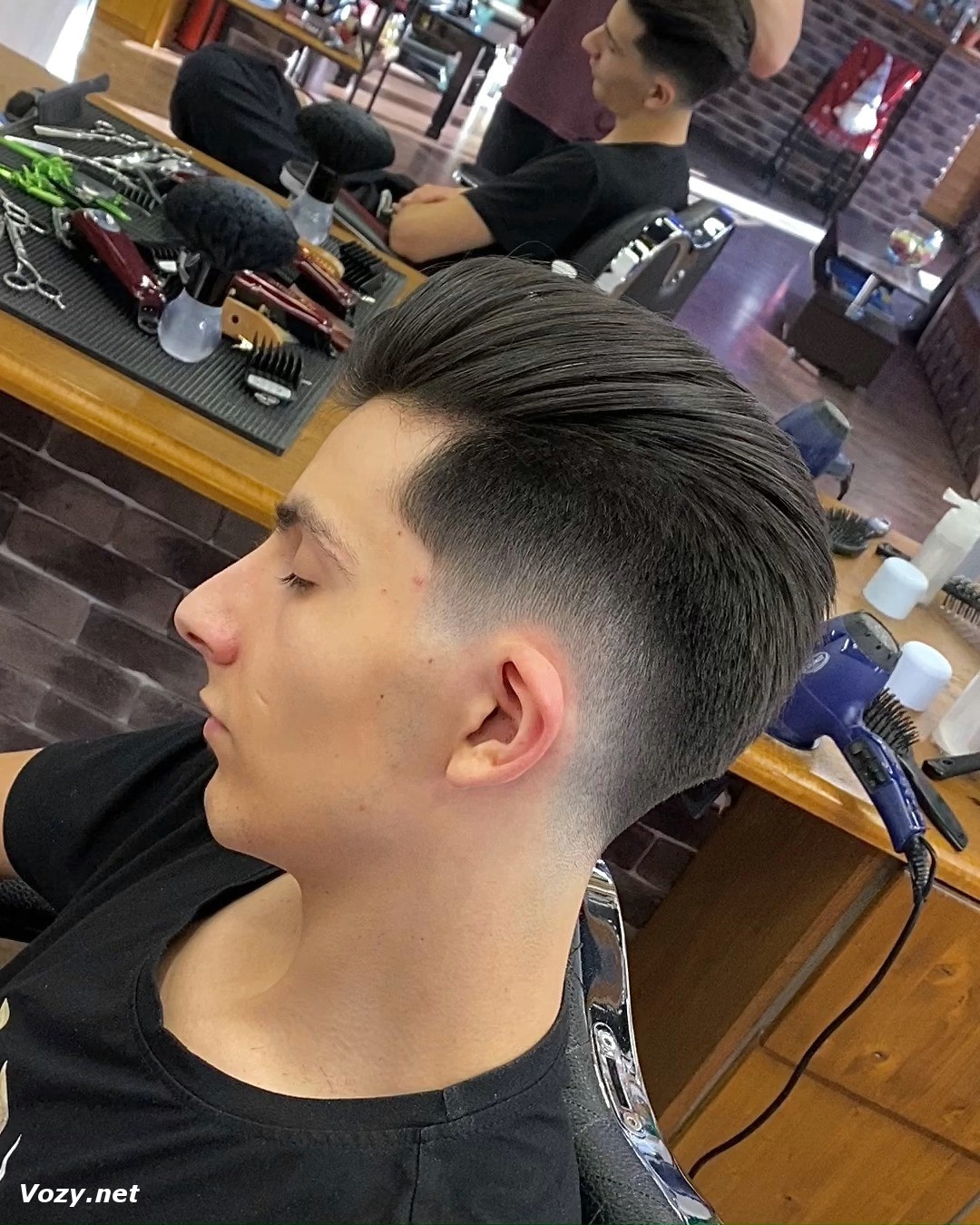 Black Hair Vintage Mens Hair