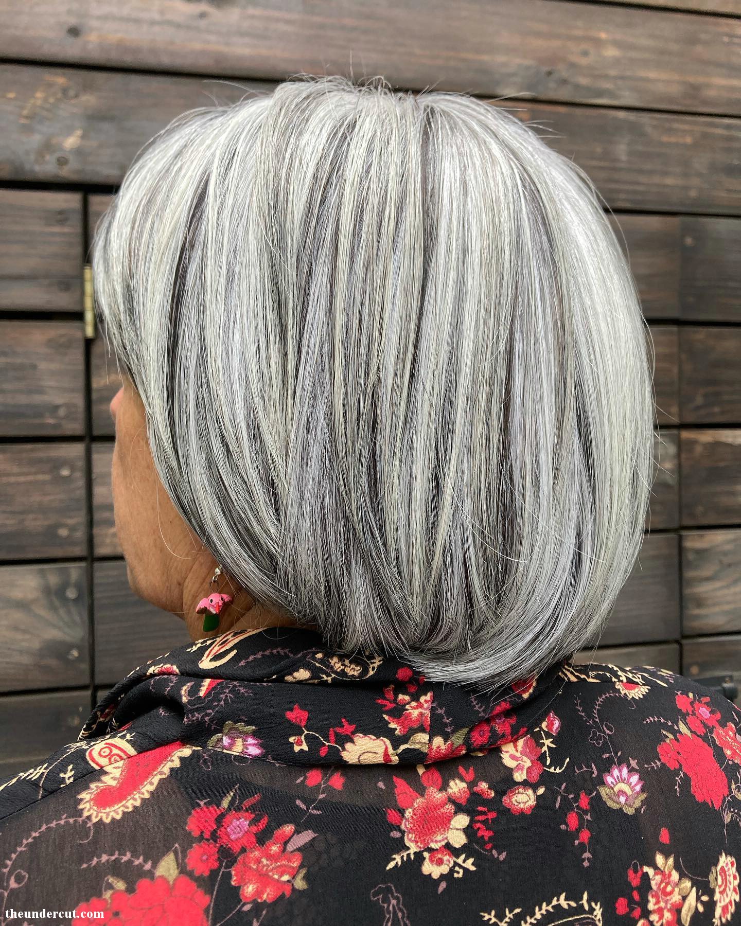 Bob Cut Gray Hair Blend