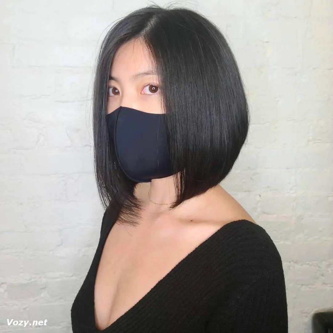 Chic Brown Razor Bob