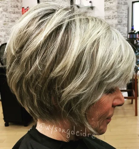 Choppy Gray Bronde Pixie Bob