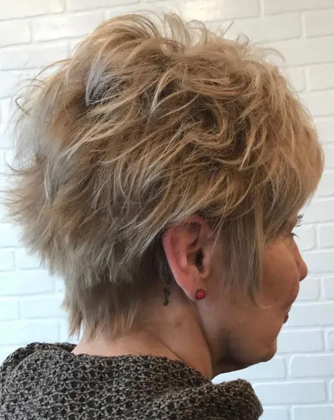 Choppy Messy Ash Blonde Pixie