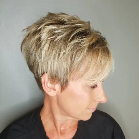 Choppy Pixie with Tapered Nape