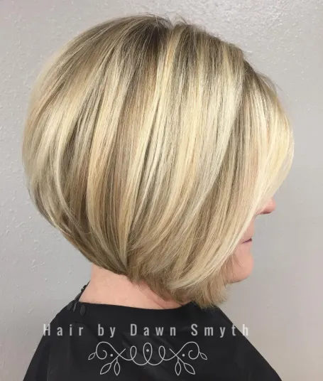 Classy Slanted Blonde Bob