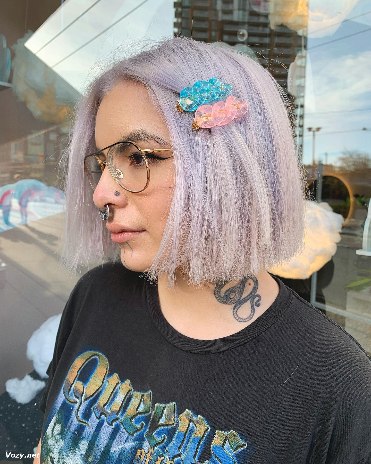 Cool Pastel Razor Bob