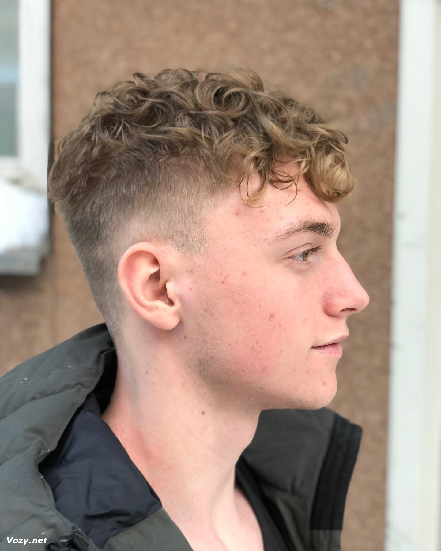 Curly High Top Vintage Mens Hair