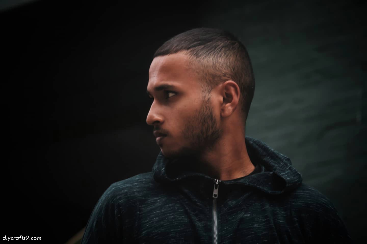 Dark Brown Buzzcut Hairdo