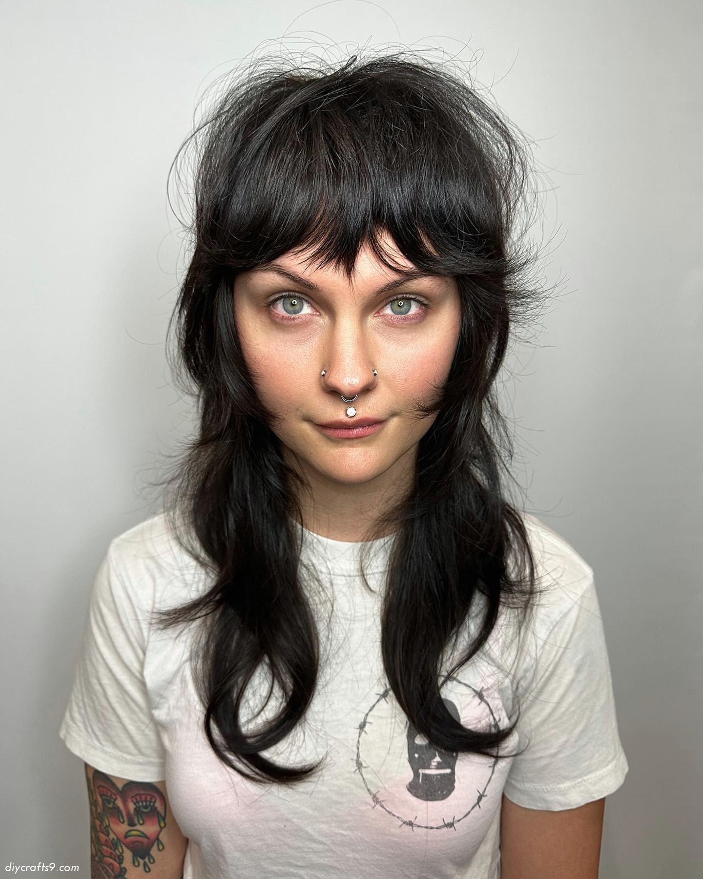 Dark Brown Cut Shaggy Hair