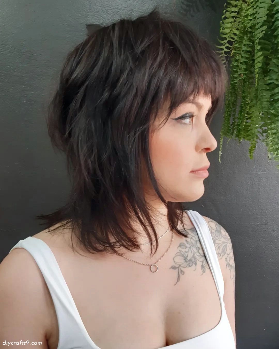 Dark Brown Shaggy Hair