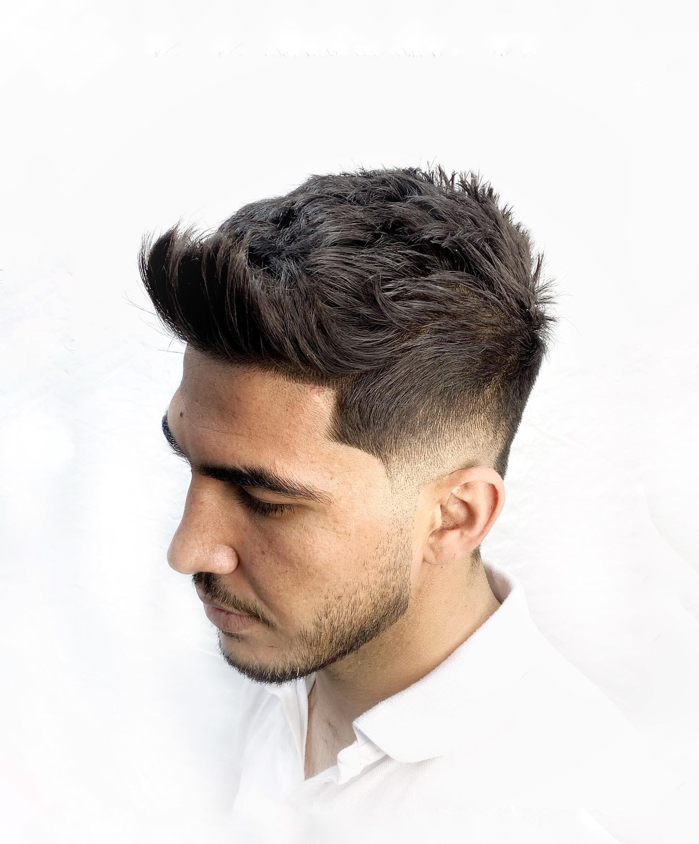 Dark Brown Spiky Hairstyle