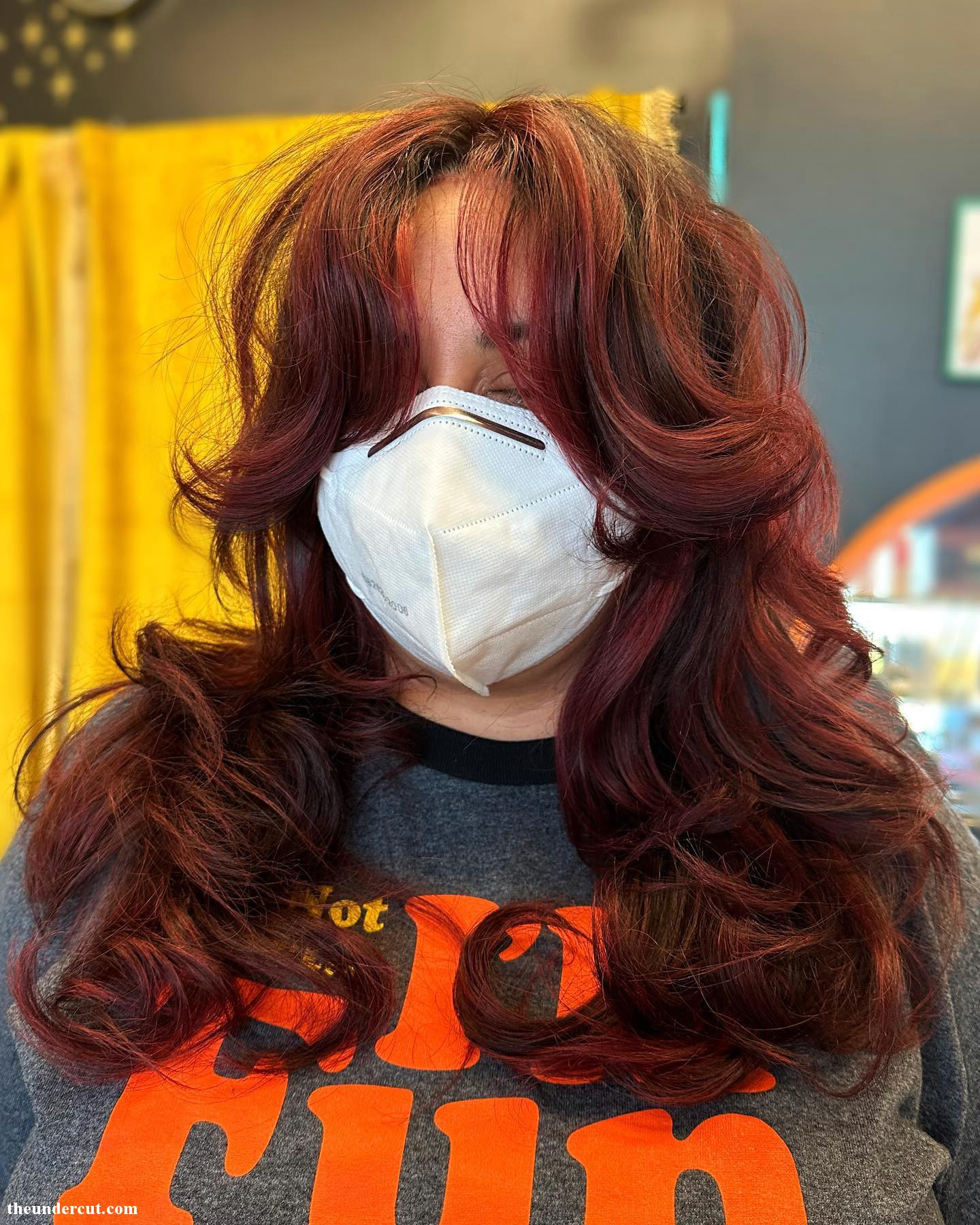 Dark Red Hair Bob Cut