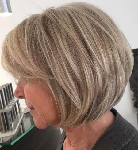 Dishwater Blonde Layered Bob