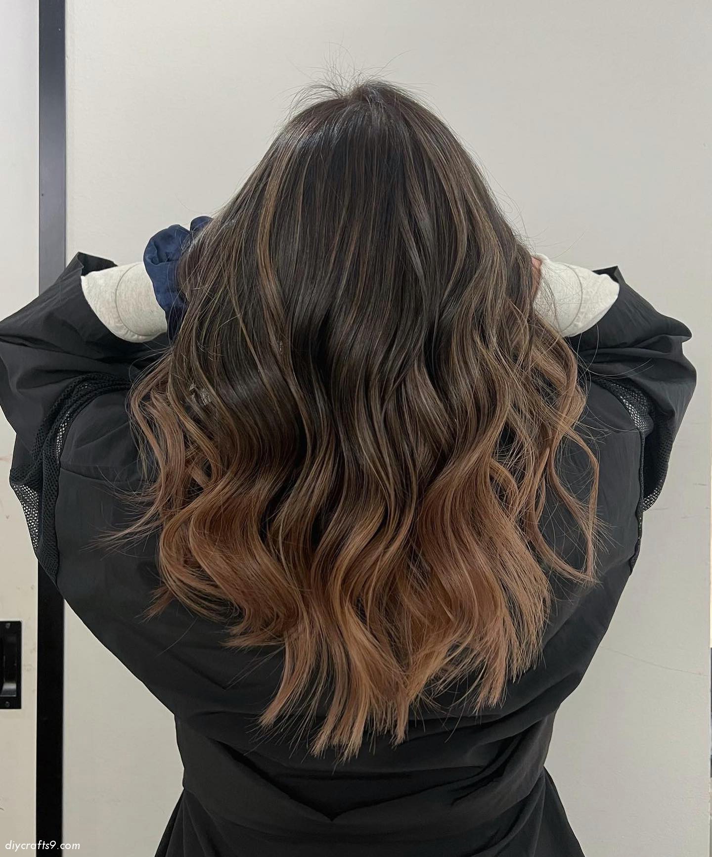 Elegant Wavy Mushroom Hair Color