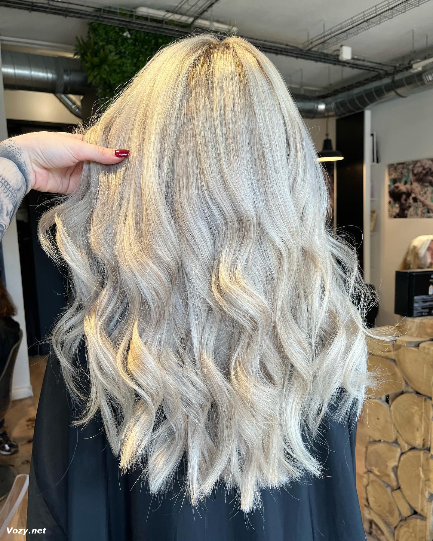 Fun Blonde U shaped Haircut