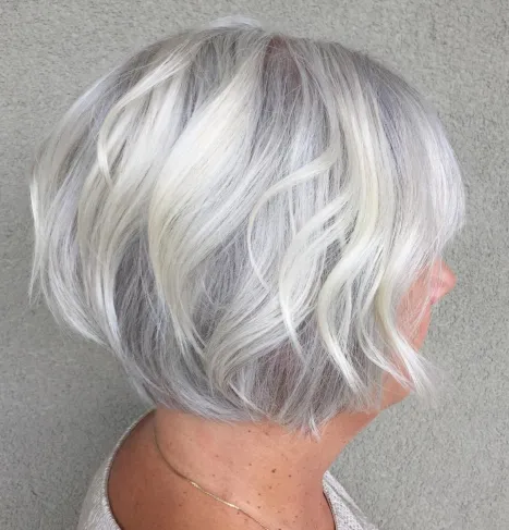 Gray Bob with Delicate Layers
