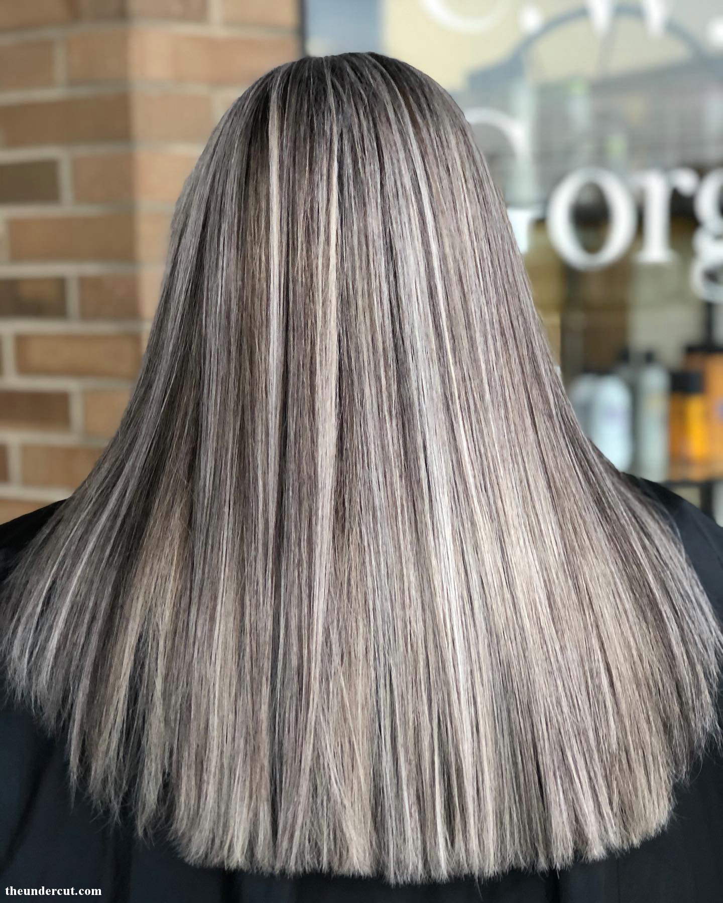 Gray Hair Blend With Highlights
