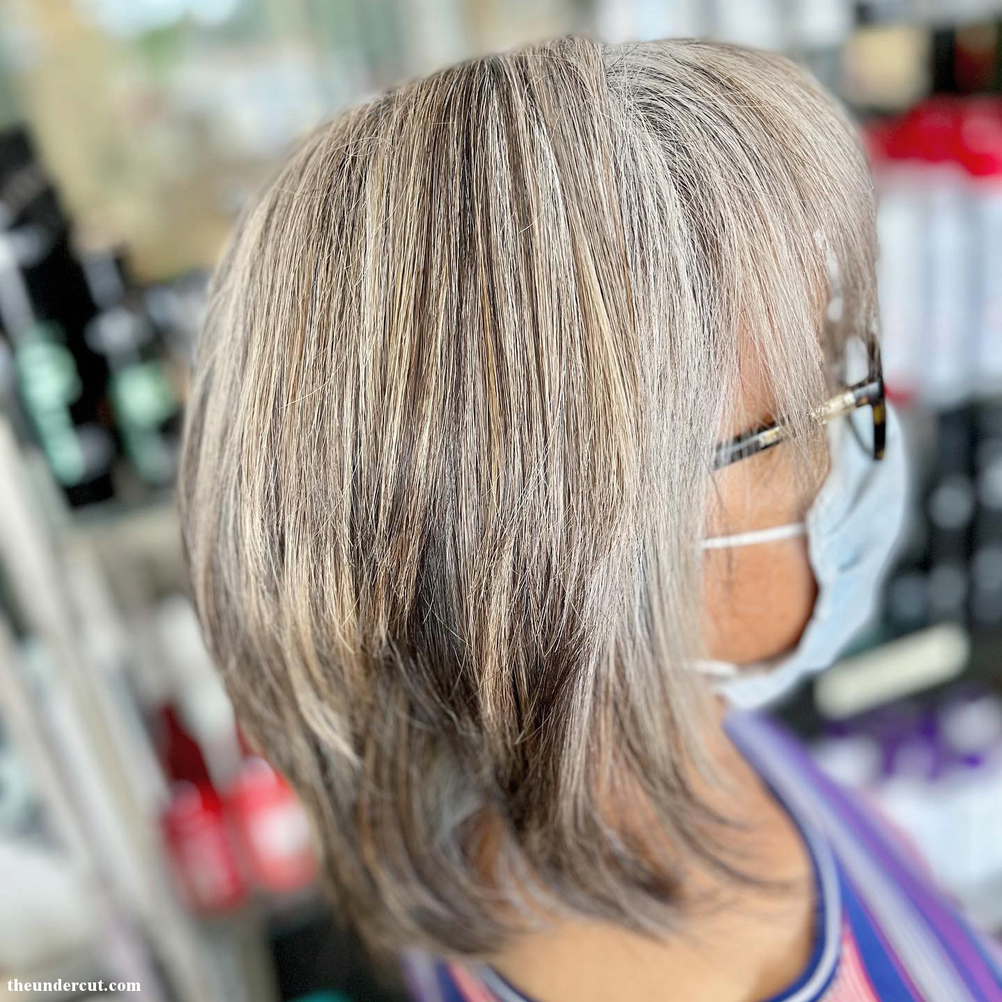 Gray Hair Blend With Layers
