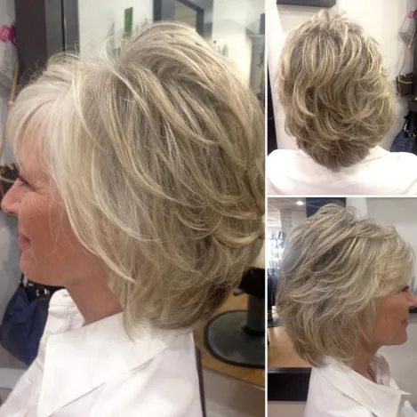 Gray Hair with High Layers