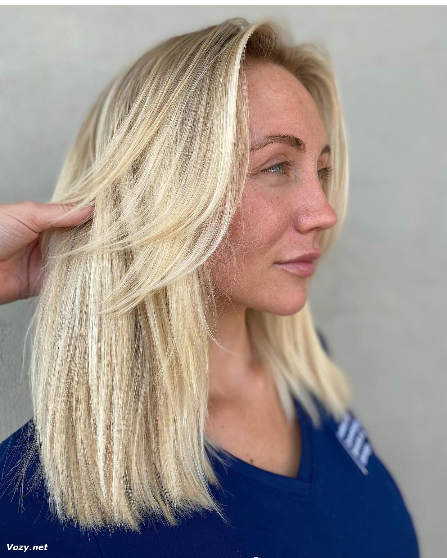 Light Blonde Razor Bob Hairstyle