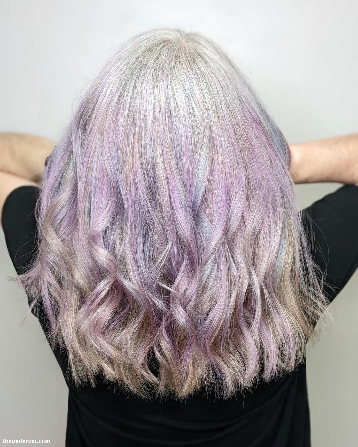 Light Icy Gray Hair Blend Look