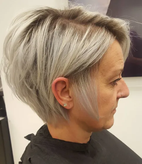 Long Ash Blonde Pixie for Fine Hair