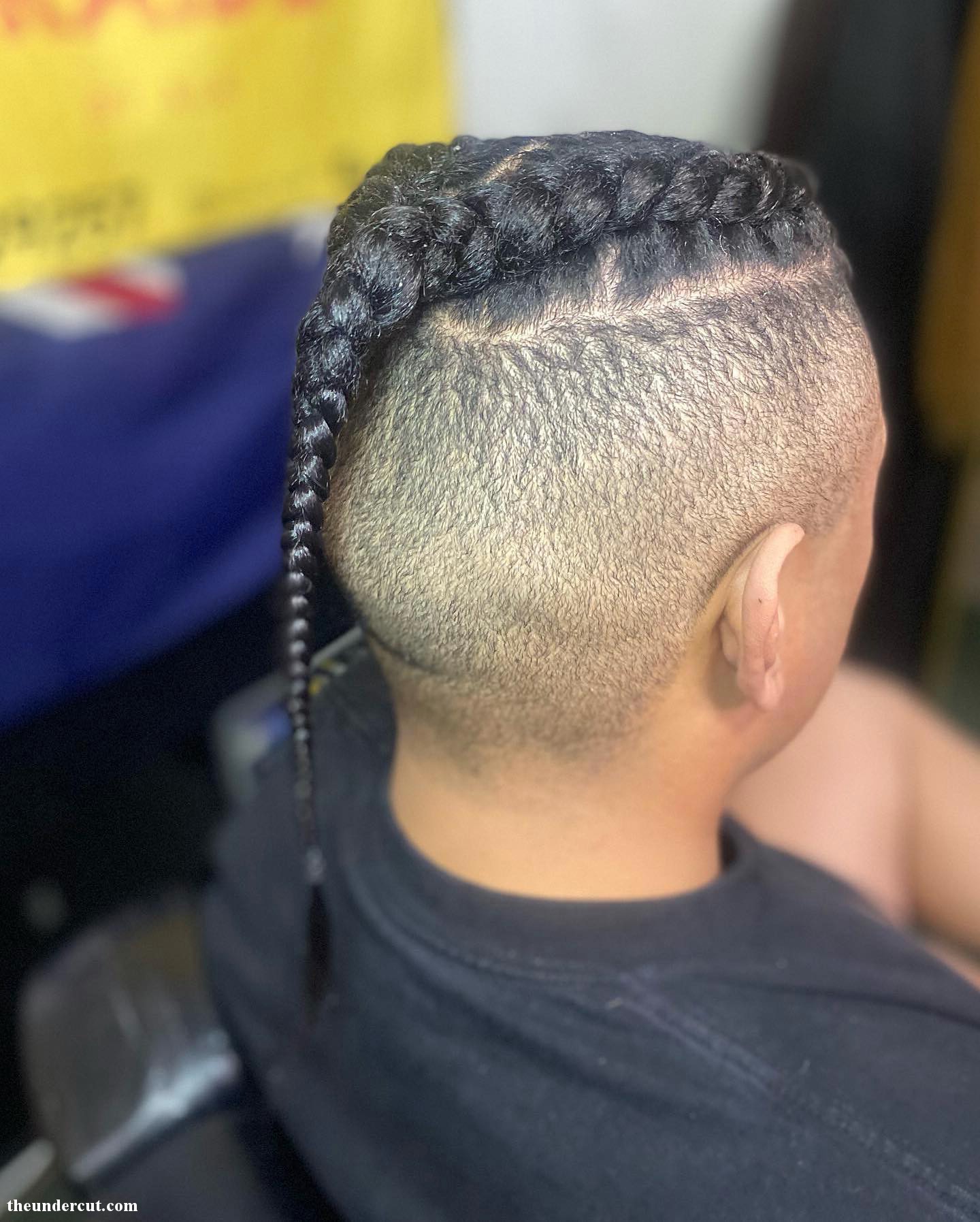 Mens Braided Hair In A Ponytail