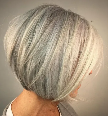 Modern Gray Rounded Bob