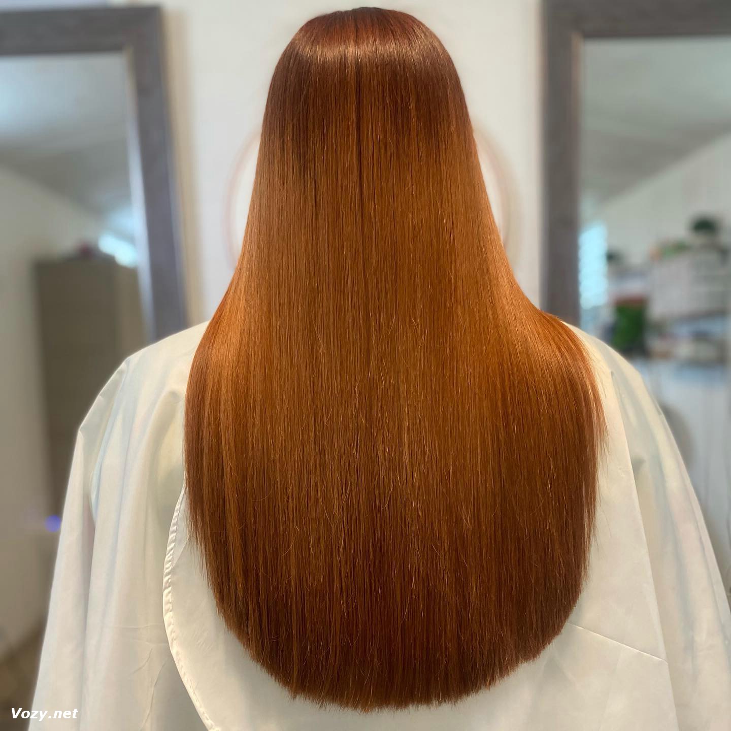 Orange U shaped Hair