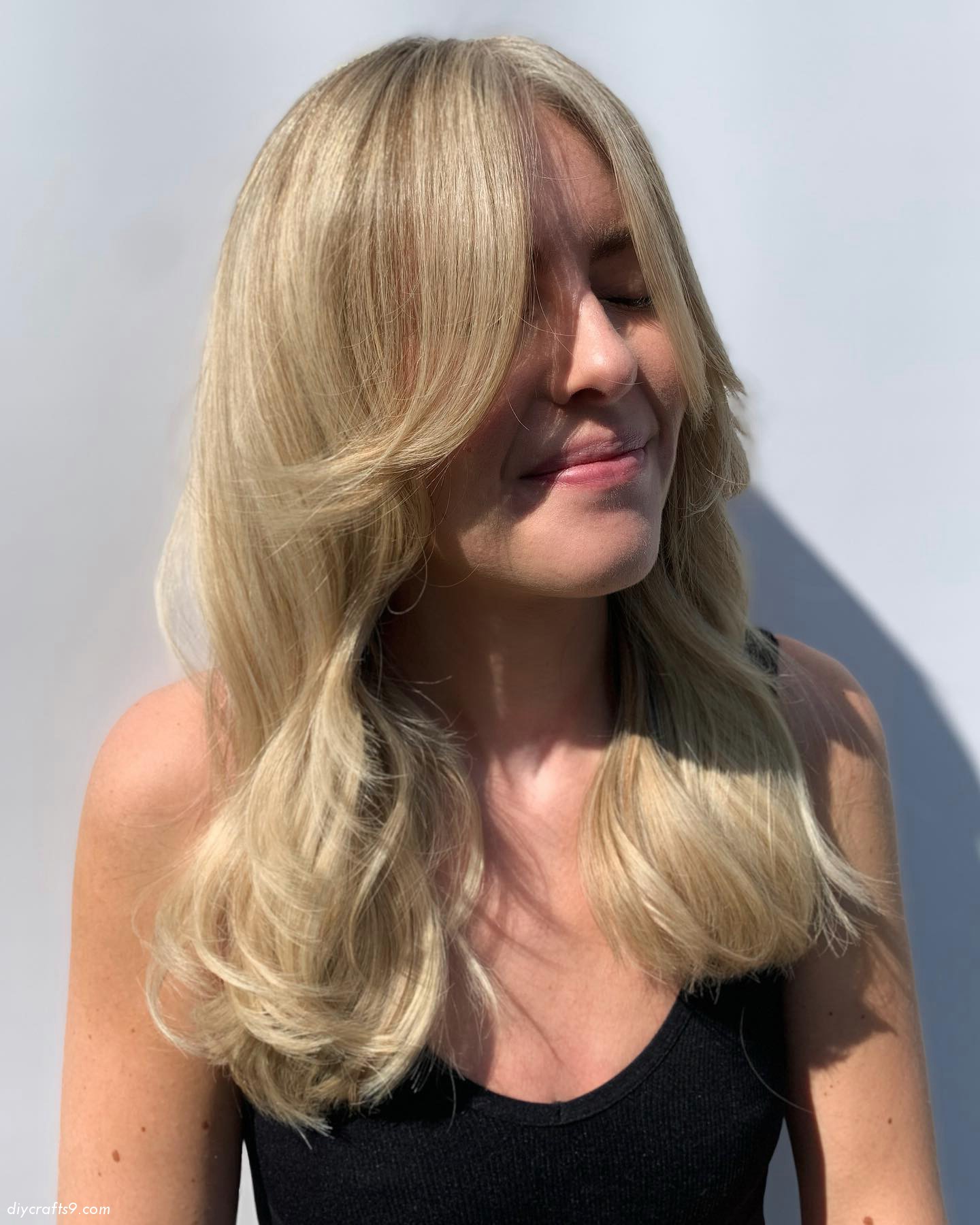Platinum Blonde Shaggy Hair