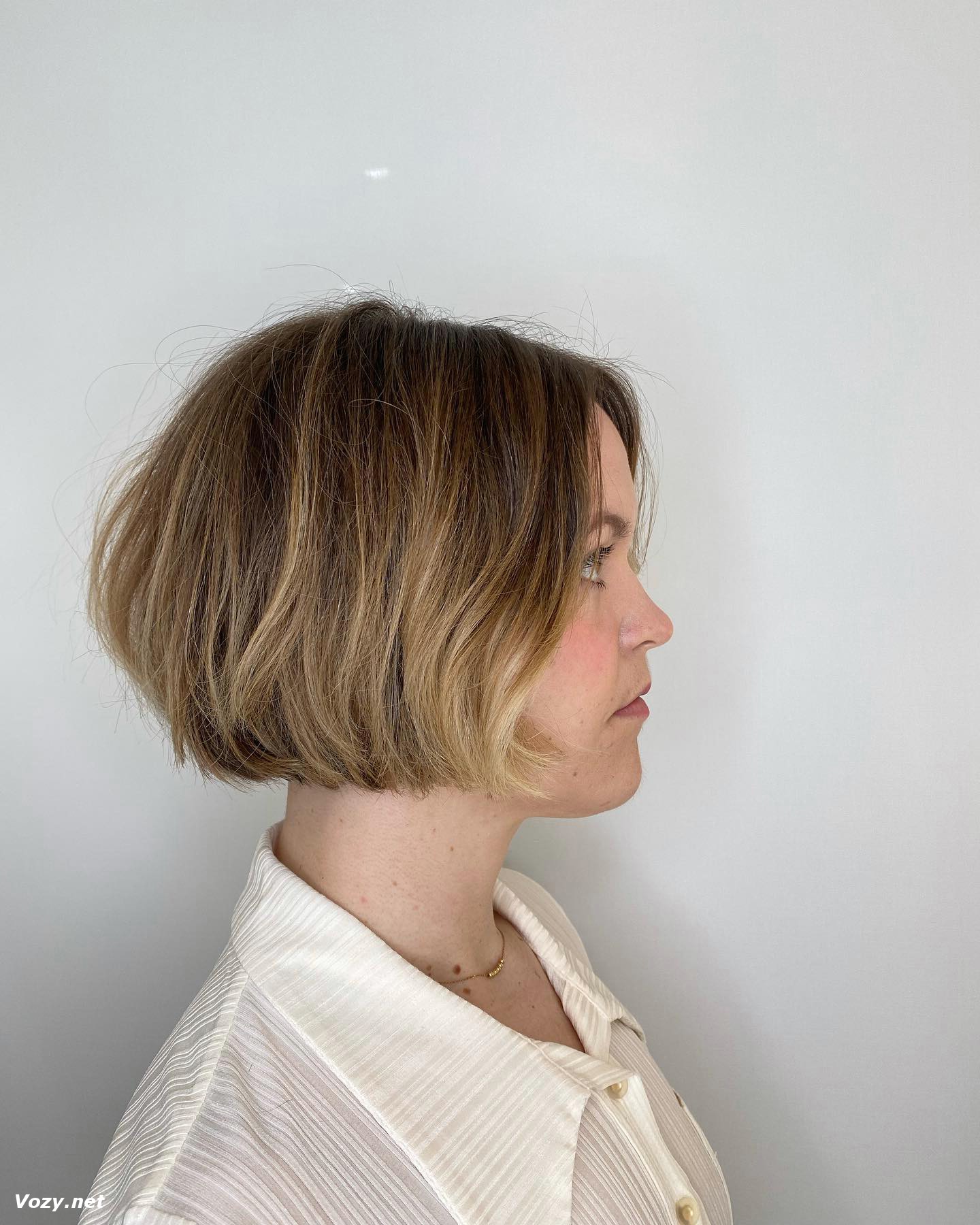 Short Blonde Razor Bob